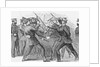 Illustration of Policemen Practicing Club Exercises by Anonymous