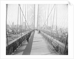 Walkway on Brooklyn Bridge by Anonymous