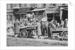 People Shopping Around Push Cart by Anonymous