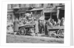 People Shopping Around Push Cart by Anonymous