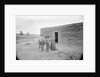 Women and Child Outside Ranch House by Anonymous