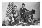 Brothers, Toys, and School Desk by Anonymous