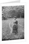 Woman in Wooded Meadow by Anonymous