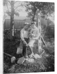 Boys Standing on Rocks by Anonymous