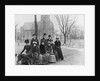 People Sitting Near a Church in Winter by Anonymous