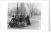 People Sitting Near a Church in Winter by Anonymous