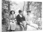 A Man with Two Women in Central Park by Anonymous