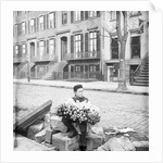 Boy Selling Flowers by Anonymous