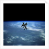 Mir Space Station Orbiting Earth by Anonymous