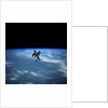 Mir Space Station Orbiting Earth by Anonymous