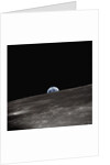 Earth Rising Above the Moon by Anonymous