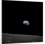 Earthrise and Lunar Horizon from Apollo 8 by Anonymous