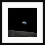 Earthrise and Lunar Horizon from Apollo 8 by Anonymous