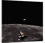 Lunar Module, Earth, and Moon by Anonymous