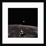 Lunar Module, Earth, and Moon by Anonymous