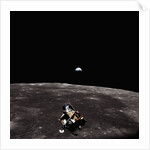 Lunar Module, Earth, and Moon by Anonymous