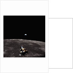 Lunar Module, Earth, and Moon by Anonymous