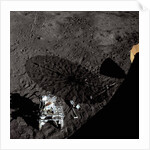 Cart and Antenna Shadow on the Moon by Anonymous