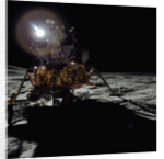 Sun Behind a Lunar Lander by Anonymous
