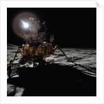 Sun Behind a Lunar Lander by Anonymous