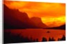 Sunset Over Lake in Glacier National Park by Anonymous