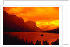 Sunset Over Lake in Glacier National Park by Anonymous