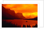 Sunset Over Lake in Glacier National Park by Anonymous