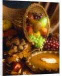 Basket of Fruit and Pumpkin Pie by Anonymous