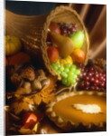 Basket of Fruit and Pumpkin Pie by Corbis