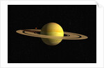 Ringed Planet with Moon by Anonymous