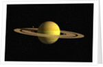 Ringed Planet with Moon by Anonymous