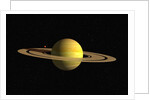 Ringed Planet with Moon by Anonymous