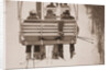 Skiers Riding Chair Lift by Anonymous