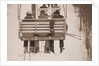 Skiers Riding Chair Lift by Anonymous