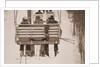 Skiers Riding Chair Lift by Anonymous