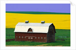 Rape Field and Barn by Anonymous