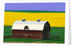 Rape Field and Barn by Anonymous