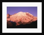 Snowcapped Mount Rainier with Twilight Glow by Anonymous