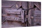 Chains and Lock on Weathered Barn Door by Anonymous