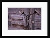Chains and Lock on Weathered Barn Door by Anonymous