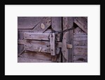 Chains and Lock on Weathered Barn Door by Anonymous