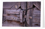 Chains and Lock on Weathered Barn Door by Anonymous
