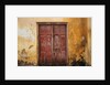 Wooden Door in Worn Wall by Anonymous