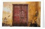 Wooden Door in Worn Wall by Anonymous