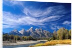 Cirrus Clouds over Teton Range and Snake River by Anonymous