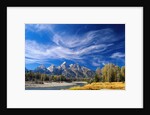 Cirrus Clouds over Teton Range and Snake River by Anonymous