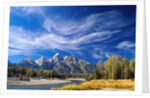 Cirrus Clouds over Teton Range and Snake River by Anonymous