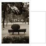 Person Under Umbrella at Madrid Park by Anonymous
