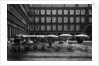 Raining on Cafe in Plaza Mayor by Corbis