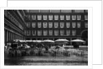 Raining on Cafe in Plaza Mayor by Anonymous